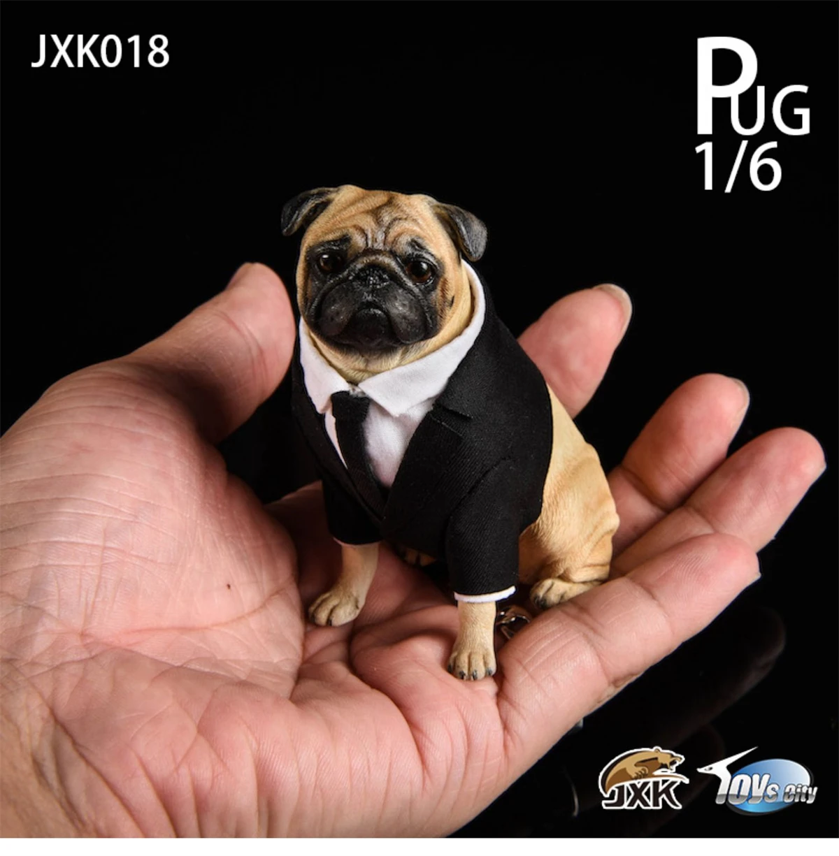 Фигурка мопса JXK 1/6 в комплекте фигурка собаки модель животного коллекционный