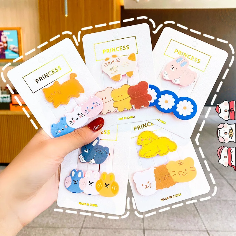 

Fashion Childrens Cute Soft Animal Hairpins Girls Cartoon Hair Clips Korean Sweet Fresh Kids Barrette Headdress Hair Accessories