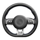 Чехол из натуральной кожи для руля Volkswagen Golf 7 GTI Golf R MK7 Polo GTI Scirocco