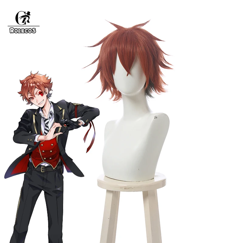 Парик для косплея ROLECOS Ace трапепа короткие волосы плетеные из страны чудес
