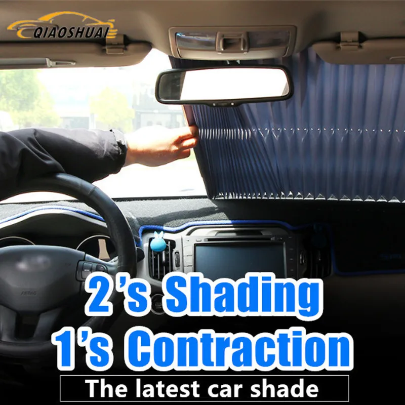 

LOEN 46CM/65CM/70CM/80CM Upgarde Retractable SUV Truck Car Front Windshield Sunshade Rear Window Sun Visor UV Protection Curtain