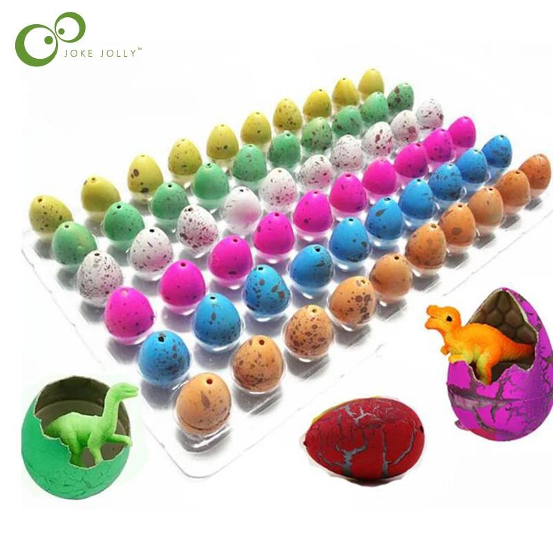 

10pcs/lot Novelty Gag Toys Children Toys Cute Magic Hatching Growing Animal Dinosaur Eggs For Kids Educational Toys Gifts GYH