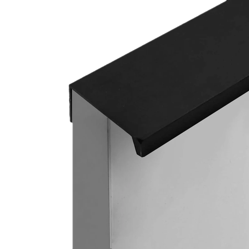 80 мм/3 15 дюймов Черное крепление край пальца тянуть Скрытая ручка для дома Кухня
