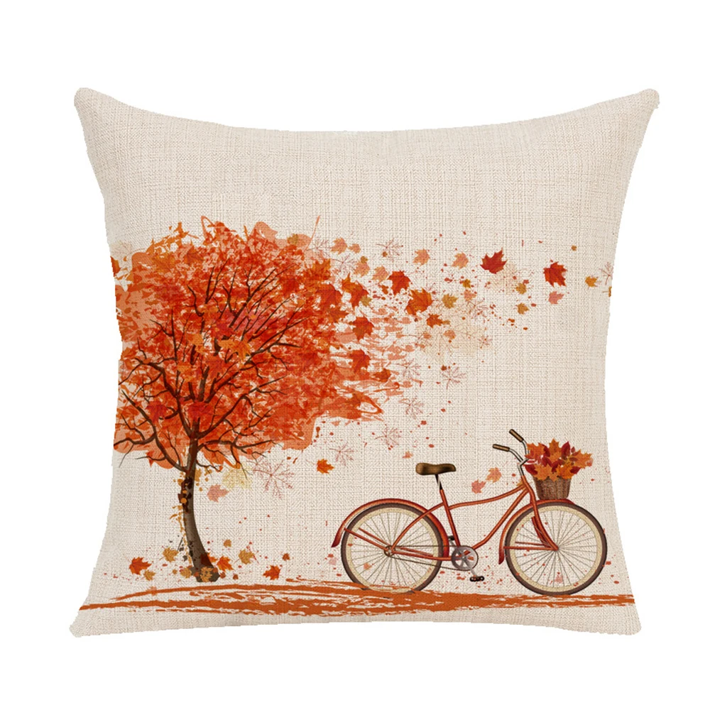 1 шт. Наволочка на День Благодарения льняная ткань наволочки подушку красный