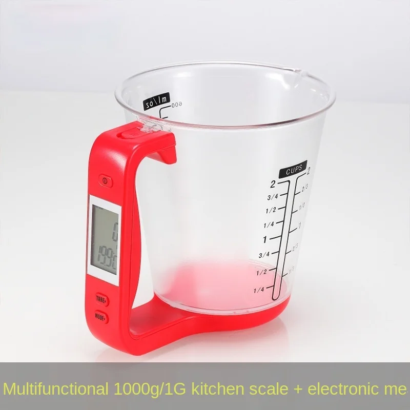 

Electronic Measuring Cups Kitchen Scale Baking Milk Powder 500ml Plastic Containers with LCD Display Weigh Temperature Cups