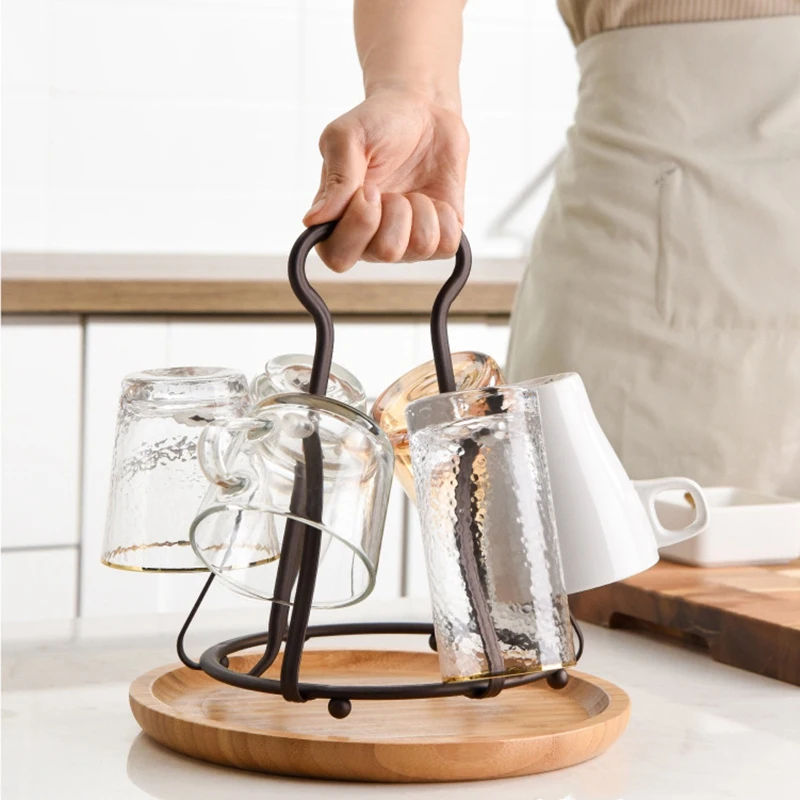 

Portable Glass Cup Holder Tea Coffee Cup Drying Rack Stand Mug Holder for Kitchen Supplies Home Organizer
