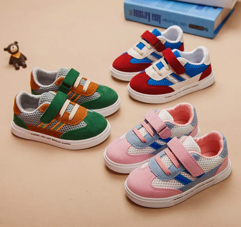 

Children's Autumn New Sports Shoes Mesh Cloth Shoes Striped Breathable Sports Running Boys and Girls Casual Shoes Kids Sneakers