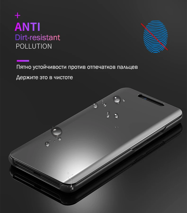 Зеркальный умный флип чехол для Xiaomi Redmi Note 4X роскошные оригинальные магнитные