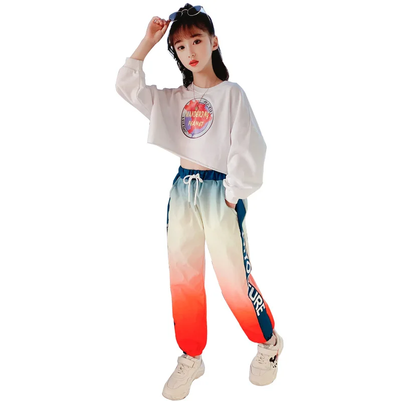 

2021 Spring Autumn Teens Kids Girls Clothes Fashion Pullover+Trousers 2pcs Suit Children Clothing for Girls Sportswear Set 4-12Y