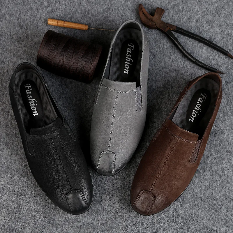 

summer office shoes men Genuine Leather loafers Luxury Casual slip on Fashion Shoes Men's Alligator Boats Shoe Chaussures Hommes