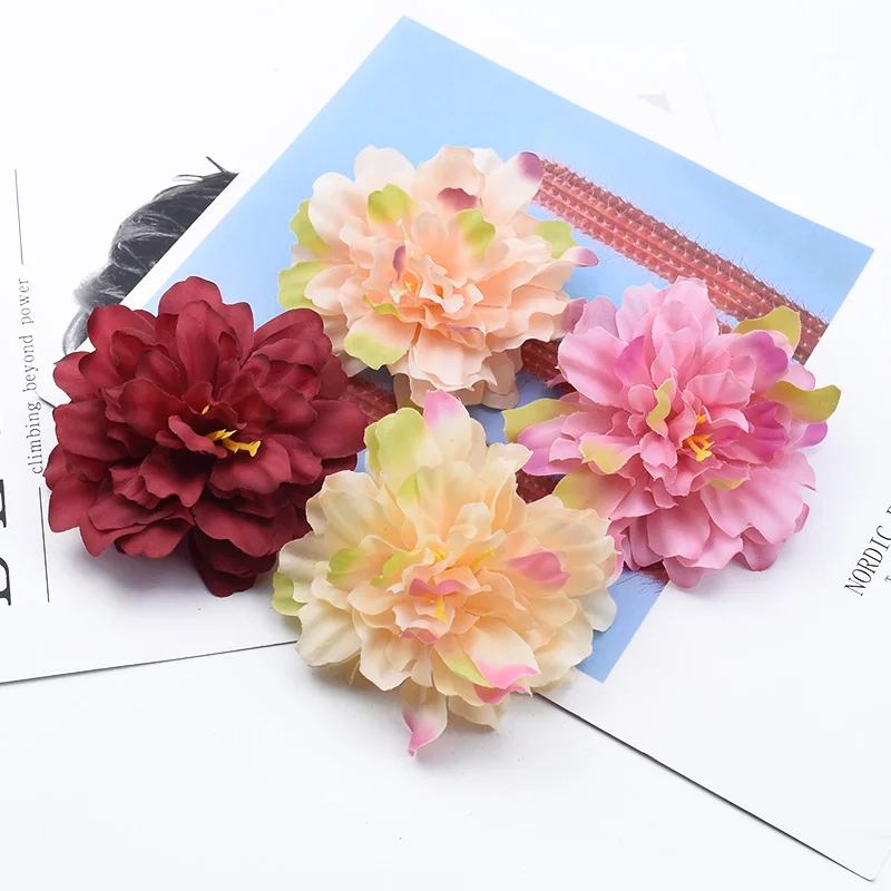 2/5/10 штук шелковые флористики стемен пион рождественские украшения для дома