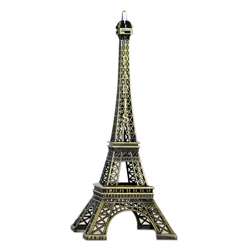 8cm Paris Eiffel Tower Figurine Statue Metal Crafts Vintage Model Miniatures Bronze DecorTone Travel Souvenirs Decorations