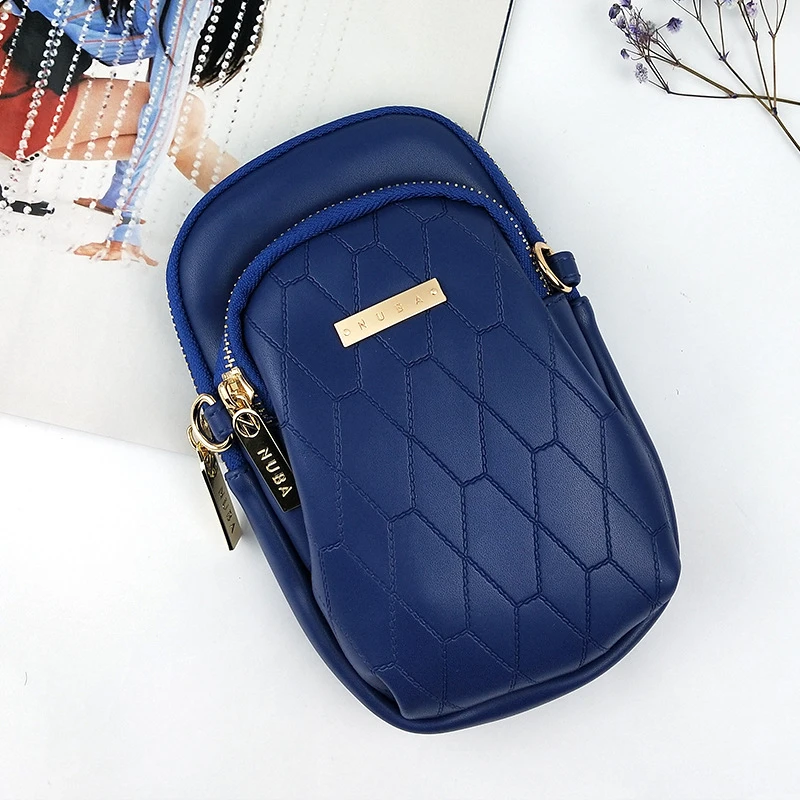 L028 dark blue Женские сумки, мини-сумка, красочные сумки для сотового телефона, простые маленькие сумки через плечо, повседневные женские сумки с клапаном, держатель для карт, сумка через плечо - Цвет: L028 dark blue
