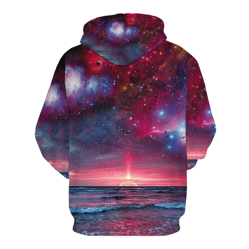 Худи с 3D принтом космоса и галактики повседневные пуловеры толстовки капюшоном