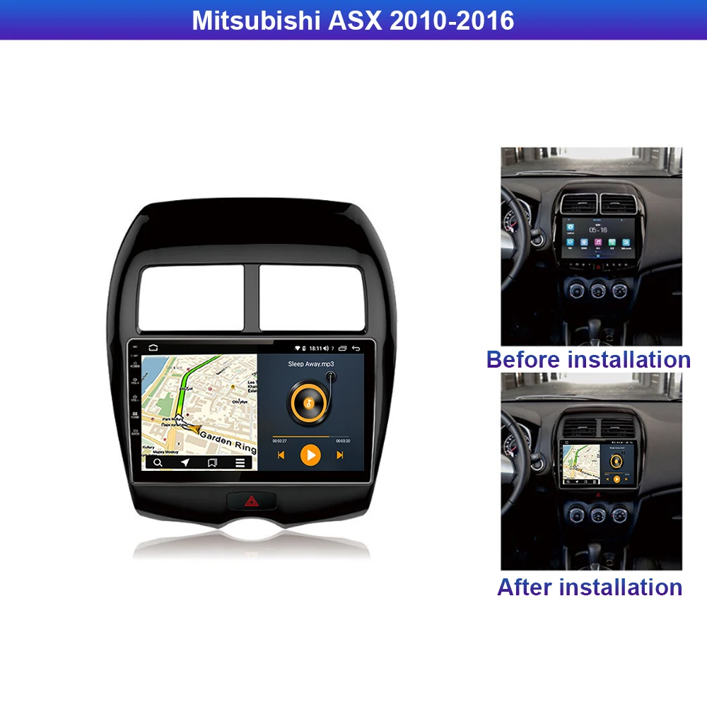 Runningway Android 10 0 5G автомобильный DVD плеер для Mitsubishi ASX Peugeot 4008 2010 2016 4G + 64G радиоприемник