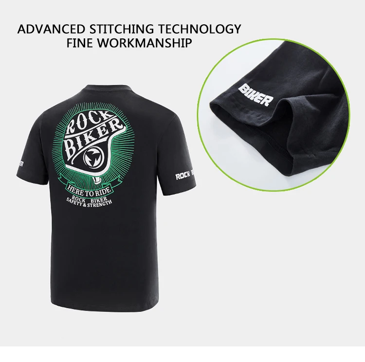 Футболки для мотоциклистов ROCK BIKER дышащие мягкие повседневные быстросохнущие с