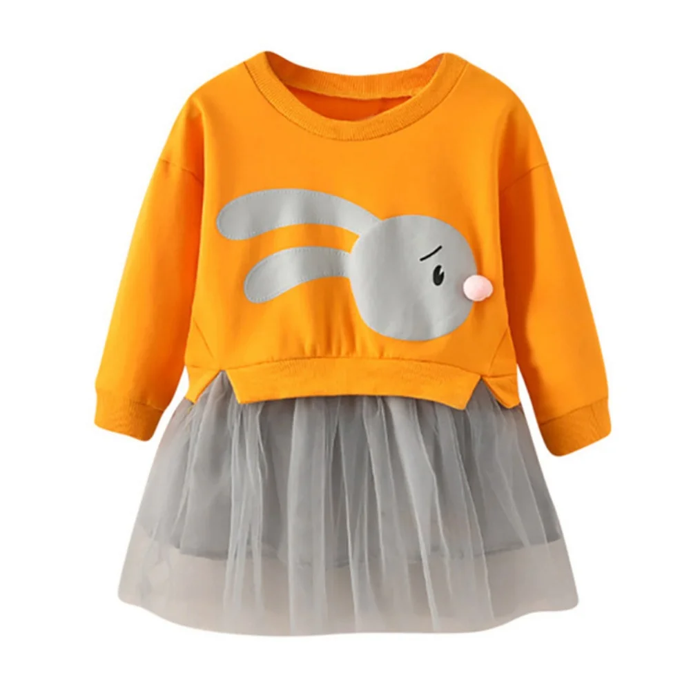 

Bobora Girls Sweaters Mesh Skirts Handmade Baby Pullover Princess Dress Children Costume Kids Clothes