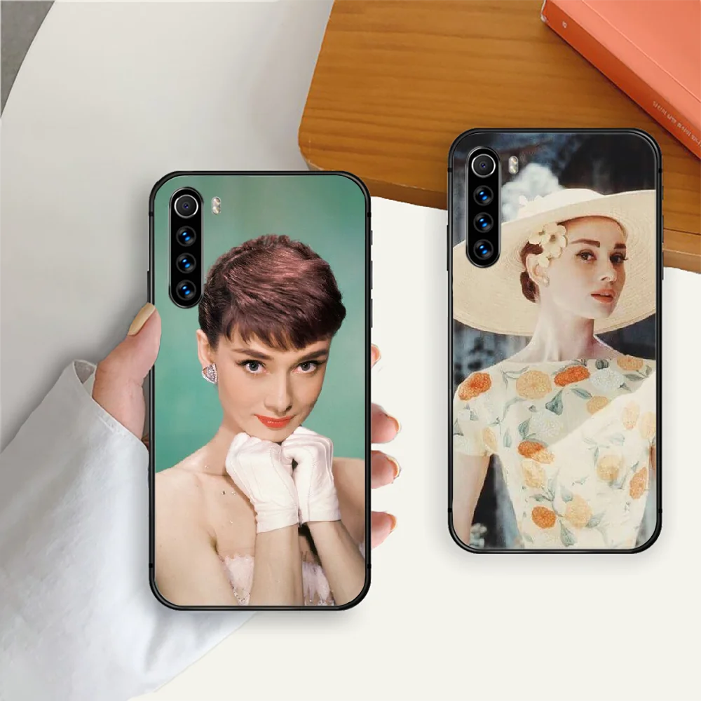 

Star Audrey Hepburn Famous Phone Case Cover For Xiaomi 7 7A 8 8T 9 9S 9A 10 K30 Redmi Note Pro Ultra Black Trend Pretty Funda