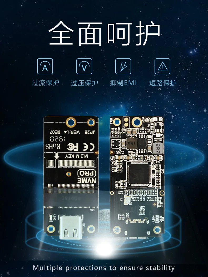 JEYI i9 GTR NVME алюминиевый TYPEC3.1 мобильный жесткий диск коробка optibay hdd чехол тип C3.1 RTL9210 М. 2 USB3.1 M.2 PCIE SSD U.2 PCI-E TYPEC