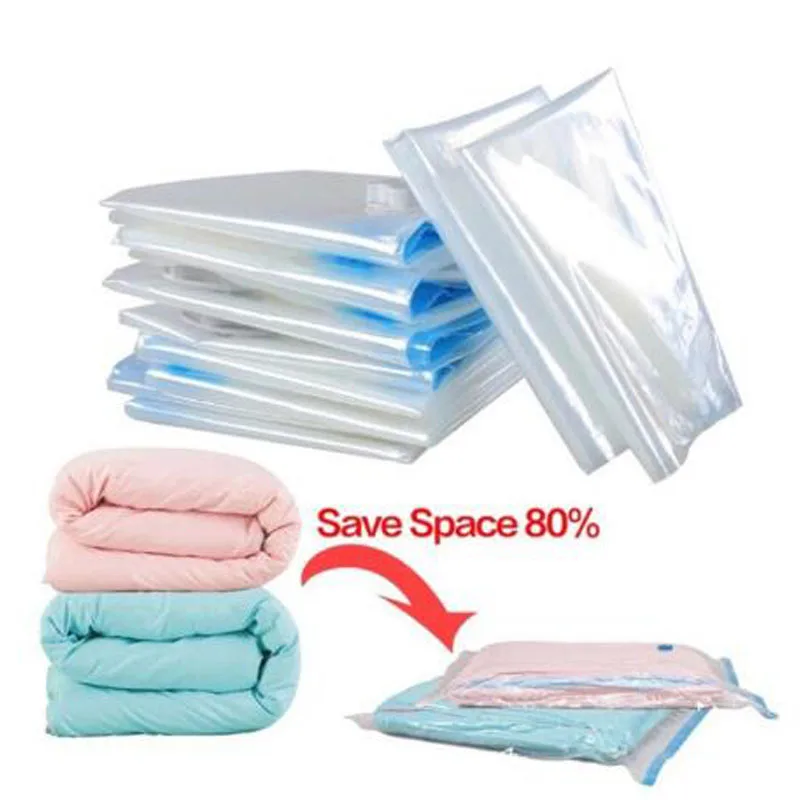 Домашняя вакуумная сумка Boxi для хранения одежды одеял прозрачная с клапаном