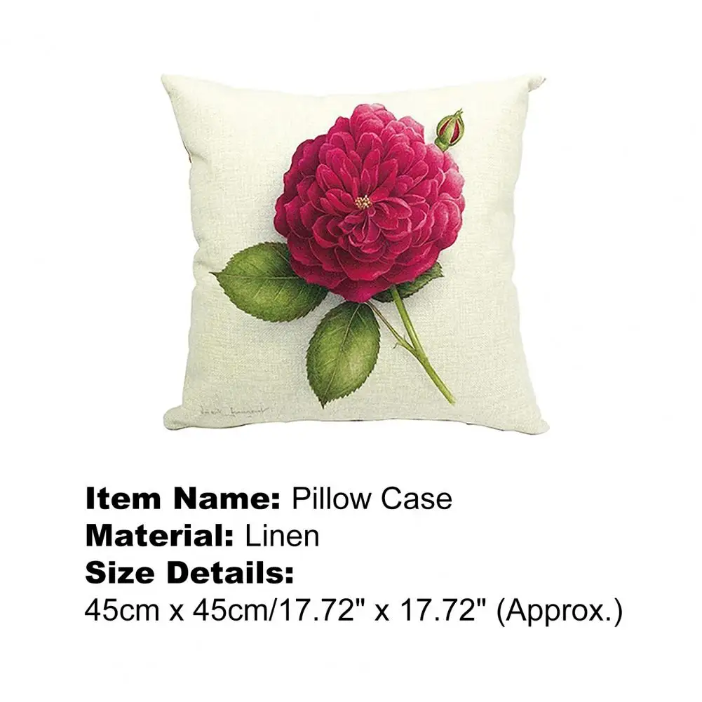 

Flora Pillowcase Soft Decorative 45x 45CM Flower Cushion Case for Sofa