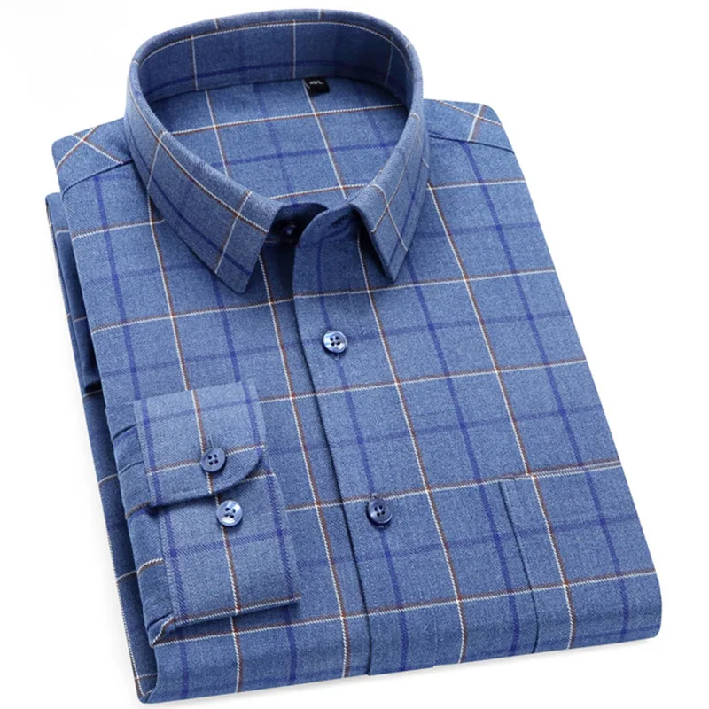 Рубашка Мужская Фланелевая в полоску с длинным рукавом | одежда