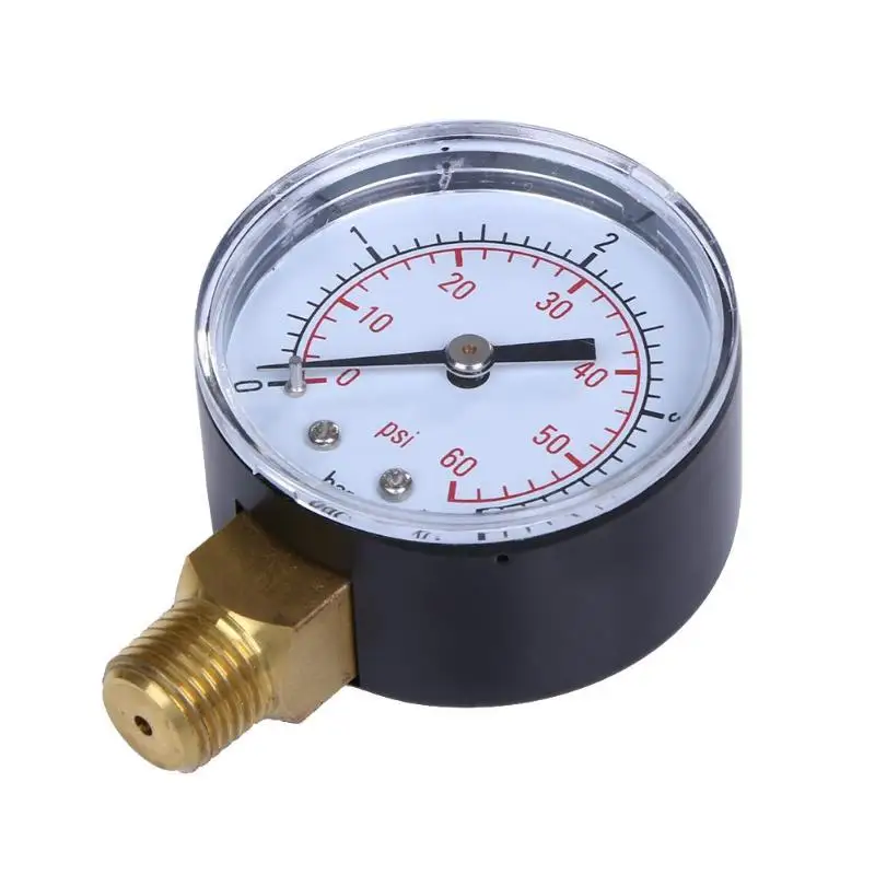 Мини-манометр для бассейнов и спа 60PSI с боковым креплением 1/4 дюйма | Инструменты