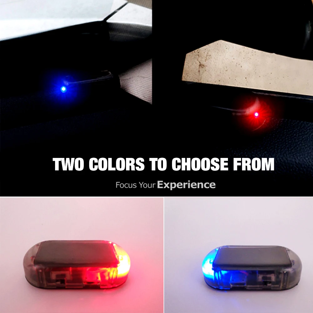Strobe Signal Security System Universal Flash Warning LED Light Alarm Lamp Car Solar Power Simulation Fake Anti-theft Caution | Автомобили