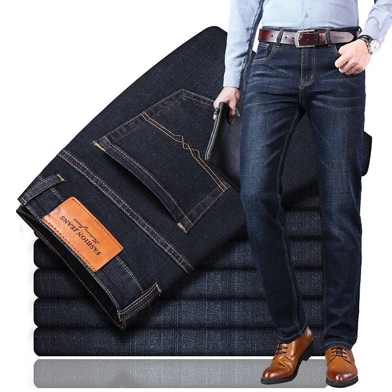 

2020 Autumn Jeans For Men Slim Fit Pants Classic Jeans Male Denim Jeans Designer Trousers Casual Straight Elasticity