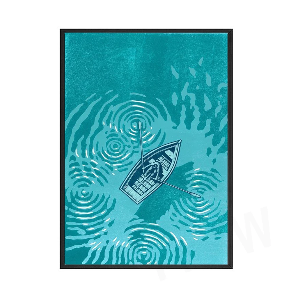 Абстрактная Скандинавская Современная Настенная картина для бассейна декор