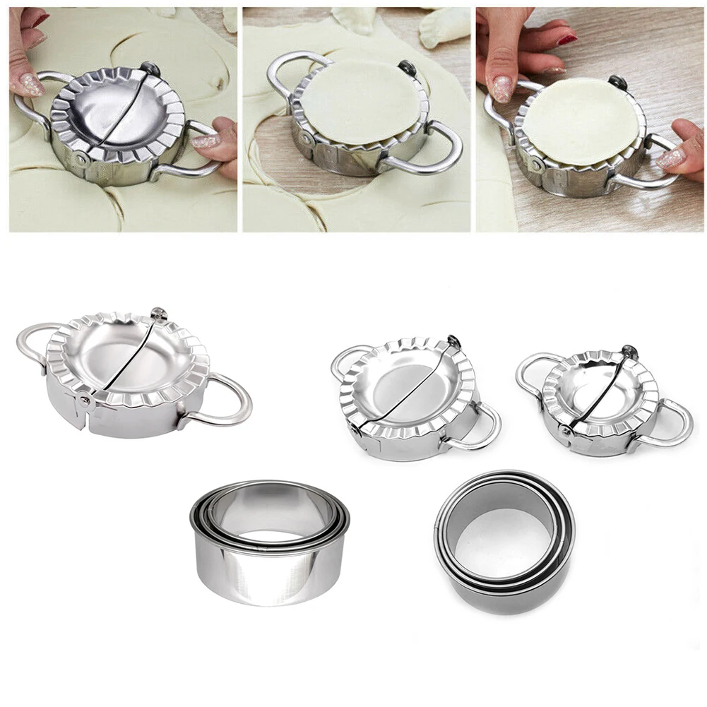

Humanized Design 304 Stainless Steel Dumpling Mould Set Manual Kitchen Food Making Tools Kit Supplies