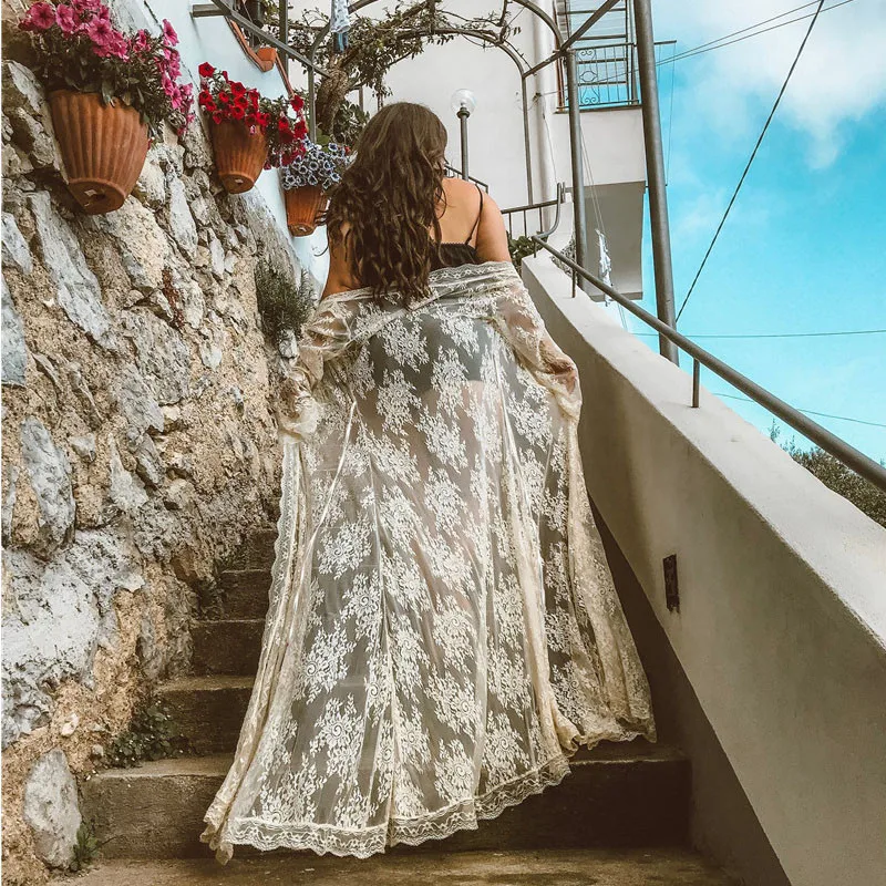 2020 летний пляжный кардиган с длинным рукавом и шнуровкой женские топы Blusas