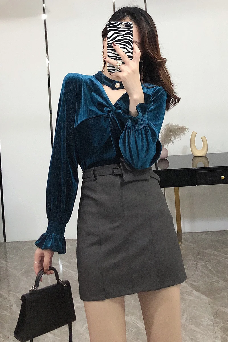 

Korean Irregular Lady Skirt Female Autumn Sweet High Waist A-line Mini Skirt Vintage Casual Women Plaid Skirt Chic Sashes