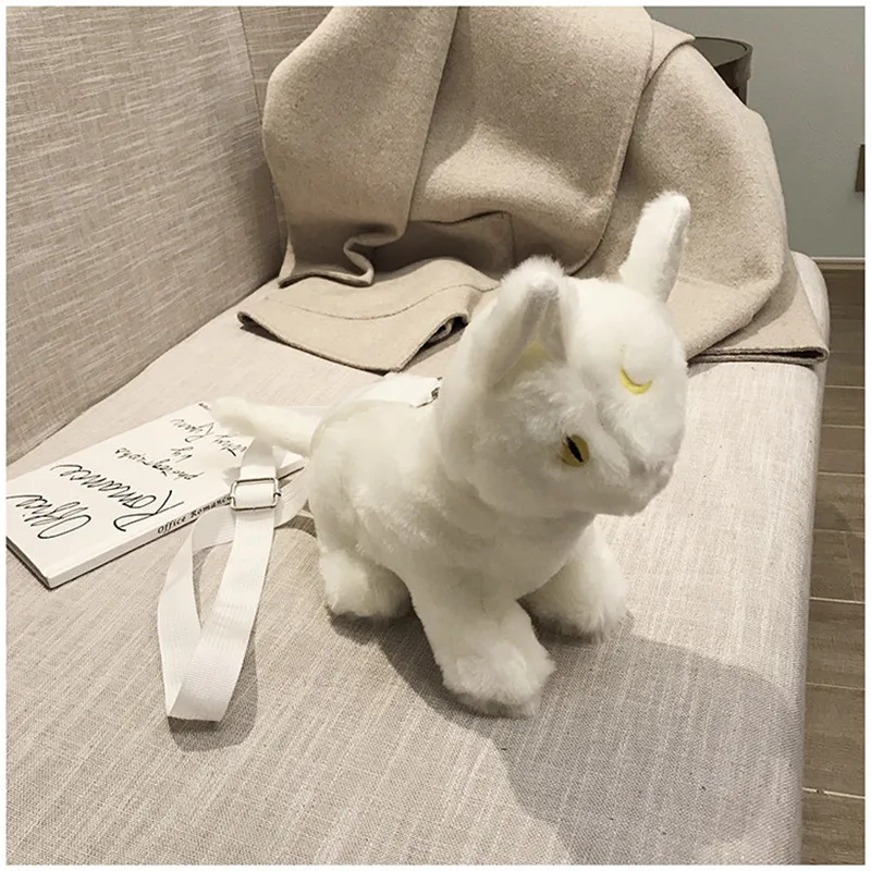 

Cat plush shoulder bag female cartoon anime student messenger bag mobile phone bag