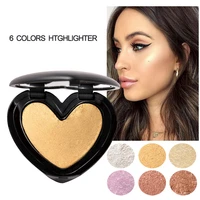 shimmer facial highlighter heart shape brightening blush nose highlighter powder palette bright makeup brightener