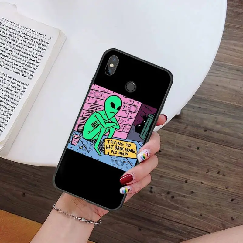 

Aesthetics Cartoon alien space Phone Case For Xiaomi Redmi 7 9t a3 9se k20 mi8 max3 lite 9 note 8 9s 10 pro
