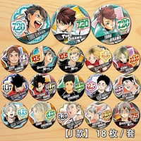 anime haikyuu daichi sawamura sugawara koushi yu nishinoya 58mm figure badge round brooch pin gifts kids collection toy