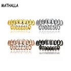 MATHALLA хип-хоп 88 золотые коронки для зубов верхние и нижние грили золотые серебряные стоматологические рот косплевечерние ринка Хэллоуин ювелирные изделия