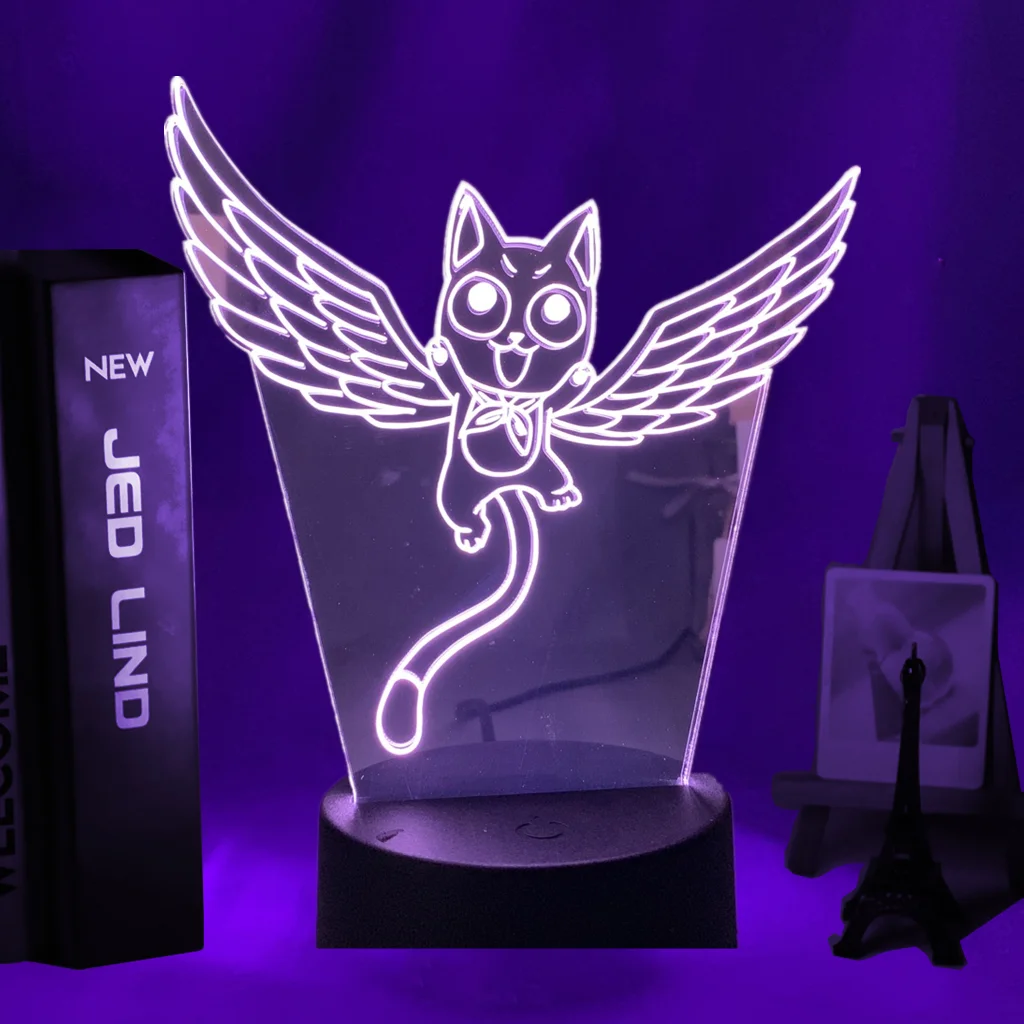 Светодиодный ночник сказочного хвоста Нацу Драгнил и Эрза Скарлет с сенсорным