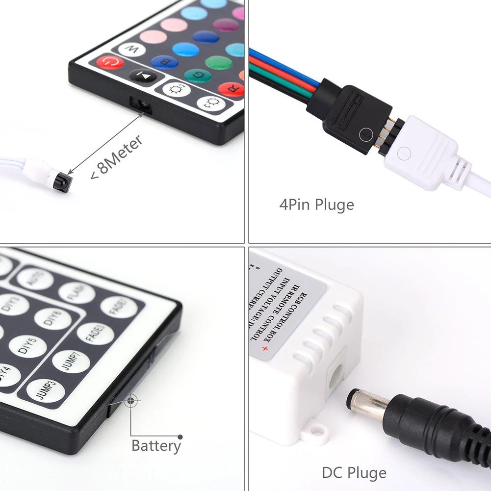 Светодиодная лента водонепроницаемая 25 цветов Rgb 5050 Smd 3528 10 м 12 в пост. Тока | Лампы