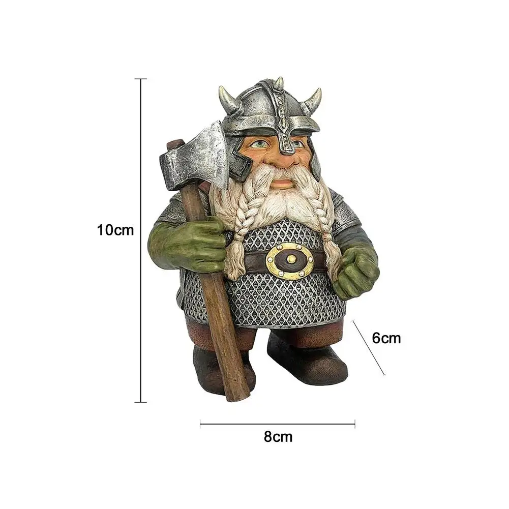 

Viking Victor Norse Dwarf Old Man Statue Resin Gardening Decorative Ornament Outdoor Craft Figurines Decor Handicrafts For Resin