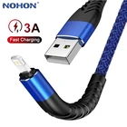 USB-кабель для зарядки iPhone 131211 ProXs MaxXXR8766s Plus5SE2iPad 3A, шнур для быстрой зарядки, длинный провод для передачи данных телефона, 2 м3 м