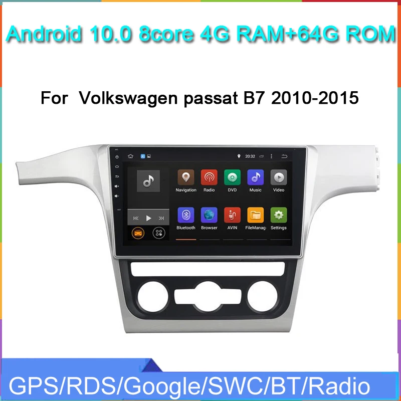 10 1 &quotocta core android10 автомобильный радиоприемник мультимедийный плеер для Volkswagen passat