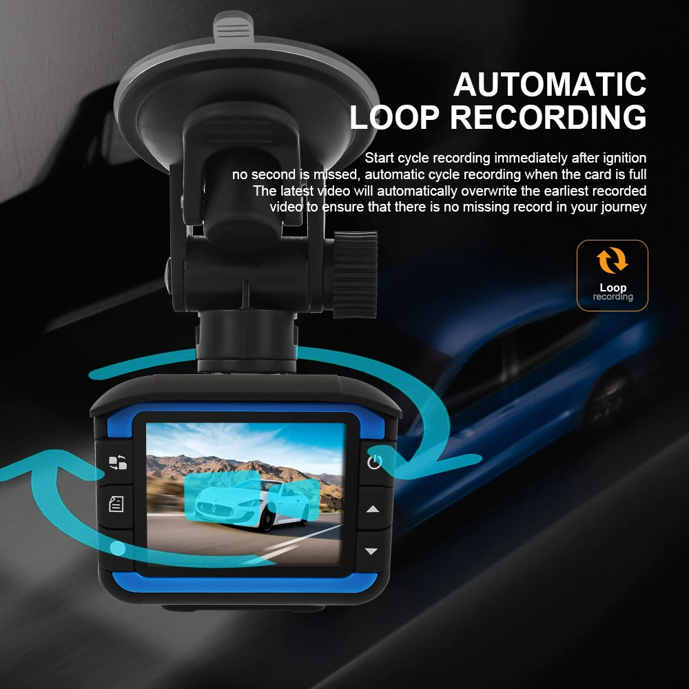 2in1 Full HD 720P Видеорегистраторы для автомобилей Камера англо русский двуязычное