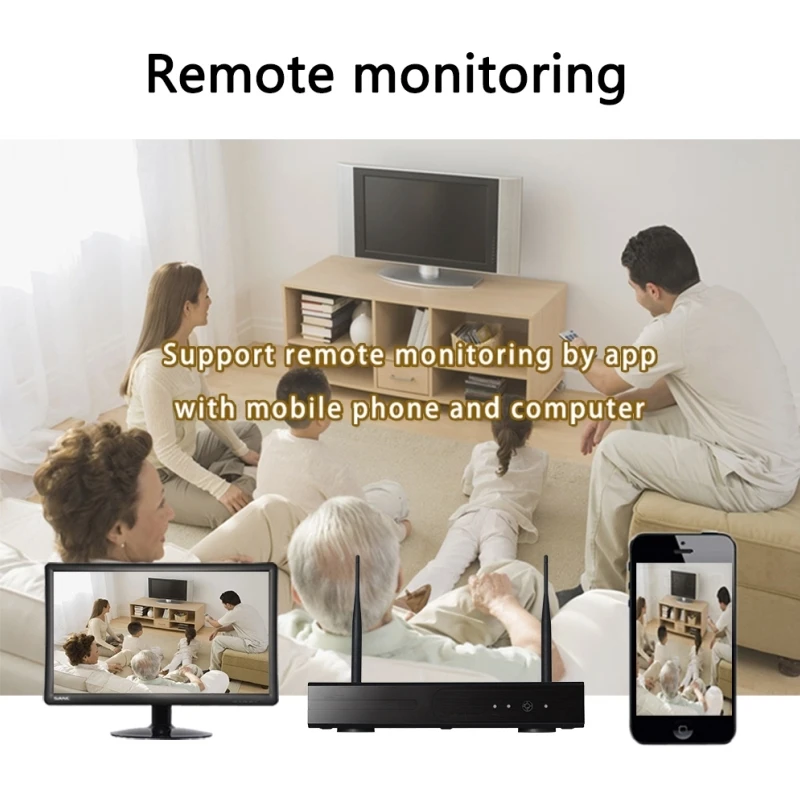 720P Беспроводная CCTV система 6ch Wifi NVR наборы ИК ночного видения IP камера охранная