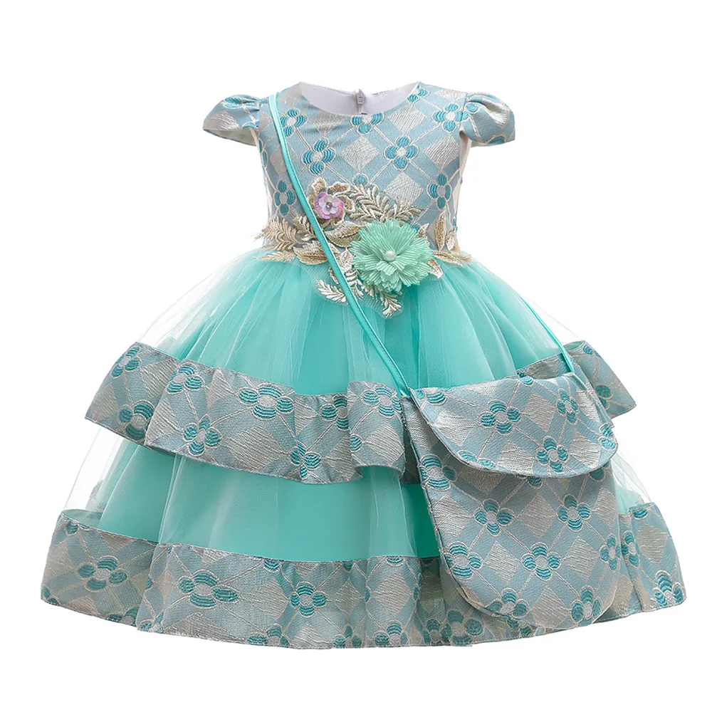 

Christmas Girls Dress Embroider Kids Clothes Princess Dresses For Girls Wedding Party Dress vestidos Clothes Clothing 8-10 Year