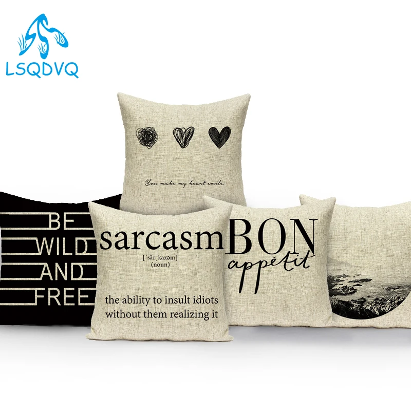 

Декоративные подушки, наволочка из полиэстера с надписью «Love Home Be Wild», наволочка для подушки для гостиной