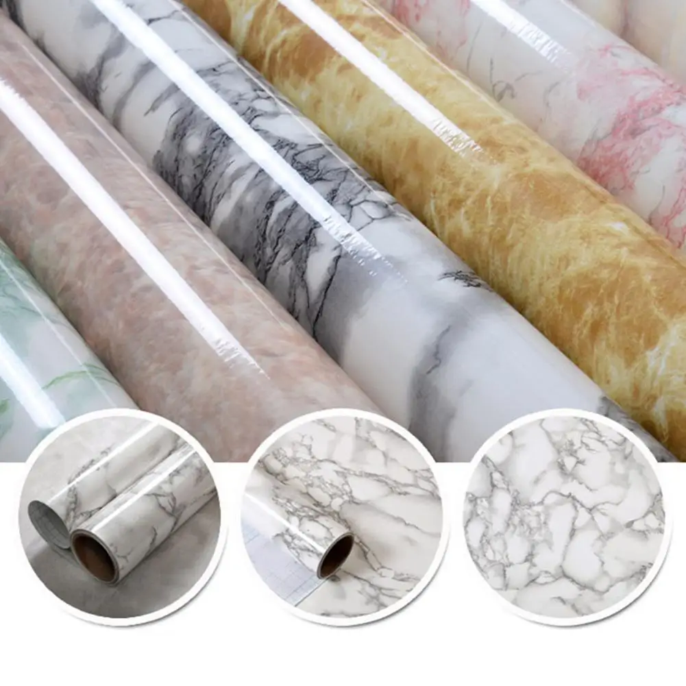 Водостойкие мраморные обои из ПВХ самоклеящиеся виниловые с деревянным
