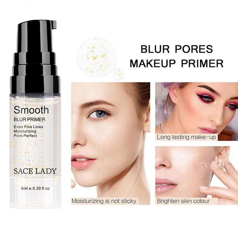 

SACE LADY Brighten Face Primer Liquid Makeup Face Foundation Waterproof Oil Long-Lasting Primer Pores Control Cosmetic Matt Y0F4