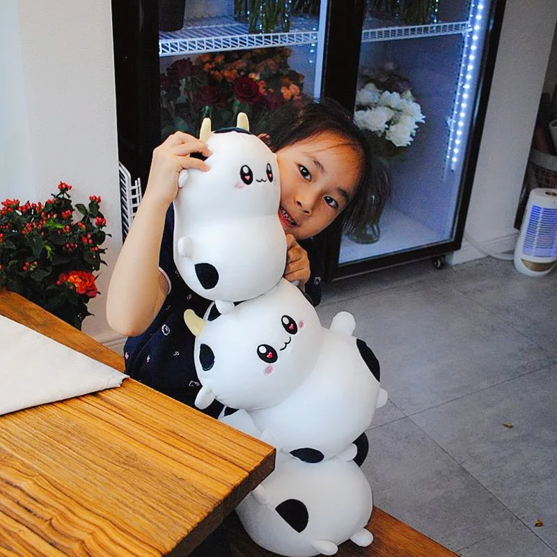 25 см/32 см одежда с принтом милой коровы Плюшевые игрушки животных мультфильм